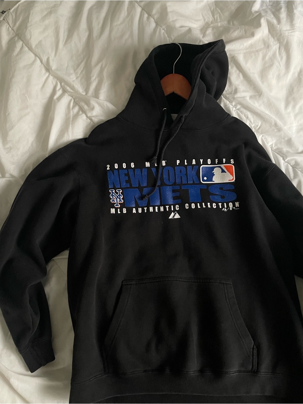 2006 MLB Mets playoff baseball pullover hoodie